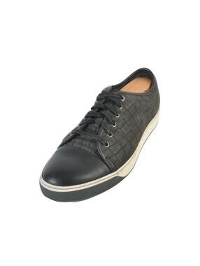 Lanvin Dark Grey Alligator Embossed Sneakers 8 37532